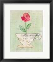 Teacup Floral I on Print Framed Print