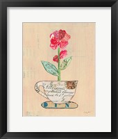 Teacup Floral IV on Print Framed Print