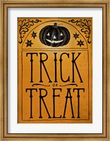 Vintage Halloween Trick or Treat Fine Art Print