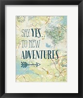 Map Sentiments II Framed Print