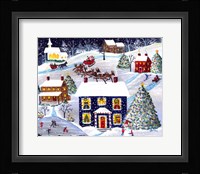 Santa Reindeer Christmas Eve Fine Art Print