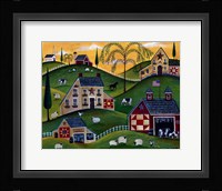 American Organic Herb  Sheep Cow Farmland Fine Art Print