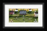 Baseball Game School Church Village Fine Art Print
