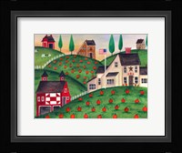 Pumpkin Red Barn Folk Art Fine Art Print