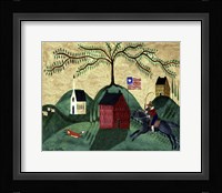 Horse Fox Willow Tree Fine Art Print