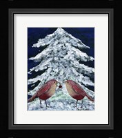 Love Birds in Snow Fine Art Print