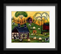 Sunrise Pastures Lang Fine Art Print