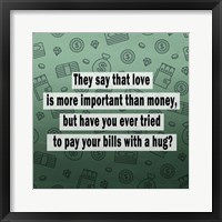 Love vs. Money II Fine Art Print