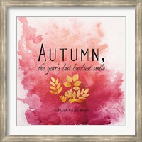 Autumn, the Year's Last Loveliest Smile II Fine Art Print