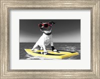 Pop of Color Surf's Up Dog Fine Art Print