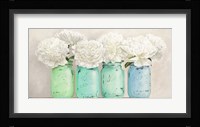 Peonies in Mason Jars (detail) Fine Art Print