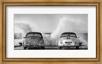 Ocean Waves Breaking on Vintage Beauties (BW) Fine Art Print