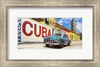 Vintage Car and Mural, Cuba Fine Art Print