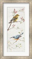 Vintage Birds Panel I Fine Art Print