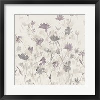Garden Shadows III Purple Grey Framed Print