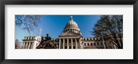 Statue outside a government building, Mississippi State Capitol, Jackson, Mississippi Fine Art Print