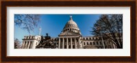 Statue outside a government building, Mississippi State Capitol, Jackson, Mississippi Fine Art Print