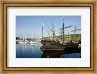 Mississippi Reproductions of Columbus ships the Nina and Pinta Fine Art Print