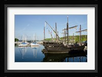 Mississippi Reproductions of Columbus ships the Nina and Pinta Fine Art Print