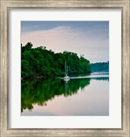 Sailboat Sailing Down the Tombigbee River in Mississippi Fine Art Print