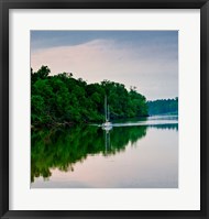 Sailboat Sailing Down the Tombigbee River in Mississippi Fine Art Print