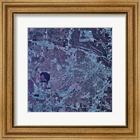 Satellite view of Jackson, Mississippi Fine Art Print