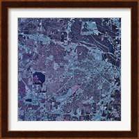 Satellite view of Jackson, Mississippi Fine Art Print