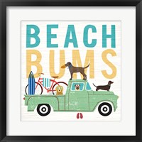 Beach Bums Truck I Square Framed Print