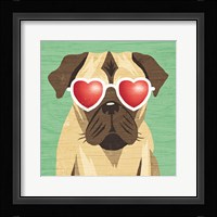 Beach Bums Pug I Fine Art Print