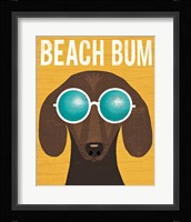 Beach Bums Dachshund I Bum Framed Print