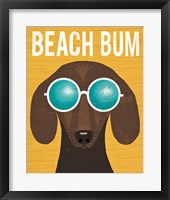 Beach Bums Dachshund I Bum Framed Print