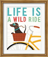 Beach Bums Dachshund Bicycle I Life Fine Art Print