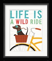 Beach Bums Dachshund Bicycle I Life Fine Art Print