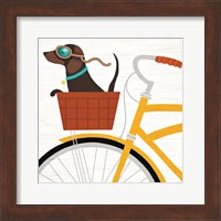 Beach Bums Dachshund Bicycle I Fine Art Print