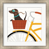 Beach Bums Dachshund Bicycle I Fine Art Print