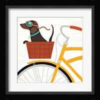 Beach Bums Dachshund Bicycle I Fine Art Print