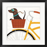 Beach Bums Dachshund Bicycle I Fine Art Print