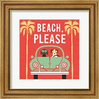 Beach Bums Beetle I Square Fine Art Print