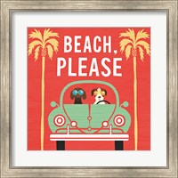 Beach Bums Beetle I Square Fine Art Print