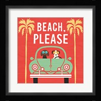 Beach Bums Beetle I Square Framed Print
