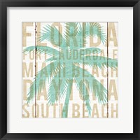 Bon Voyage Florida Palm Framed Print