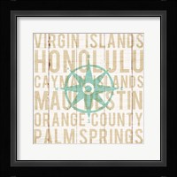 Bon Voyage Compass Framed Print