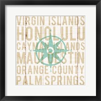 Bon Voyage Compass Framed Print