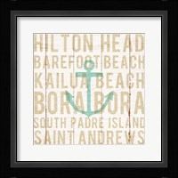 Bon Voyage Anchor Framed Print
