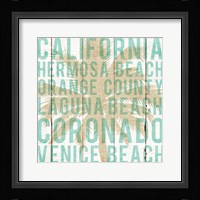 Bon Voyage California Palm Framed Print