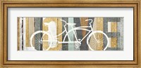 Beachscape Tandem Bicycle Love Gold Neutral Fine Art Print