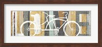 Beachscape Tandem Bicycle Love Gold Neutral Fine Art Print