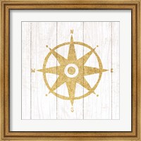 Beachscape IV Compass Gold Neutral Fine Art Print