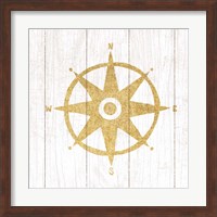 Beachscape IV Compass Gold Neutral Fine Art Print