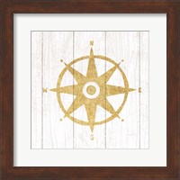 Beachscape IV Compass Gold Neutral Fine Art Print